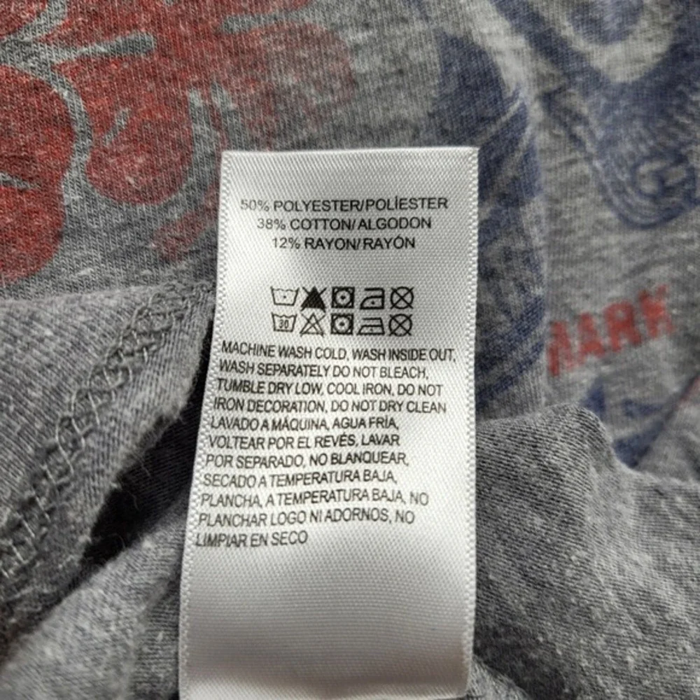 Lucky Brand Men Shirt Large Gray Logo American Standard California‎ Tee